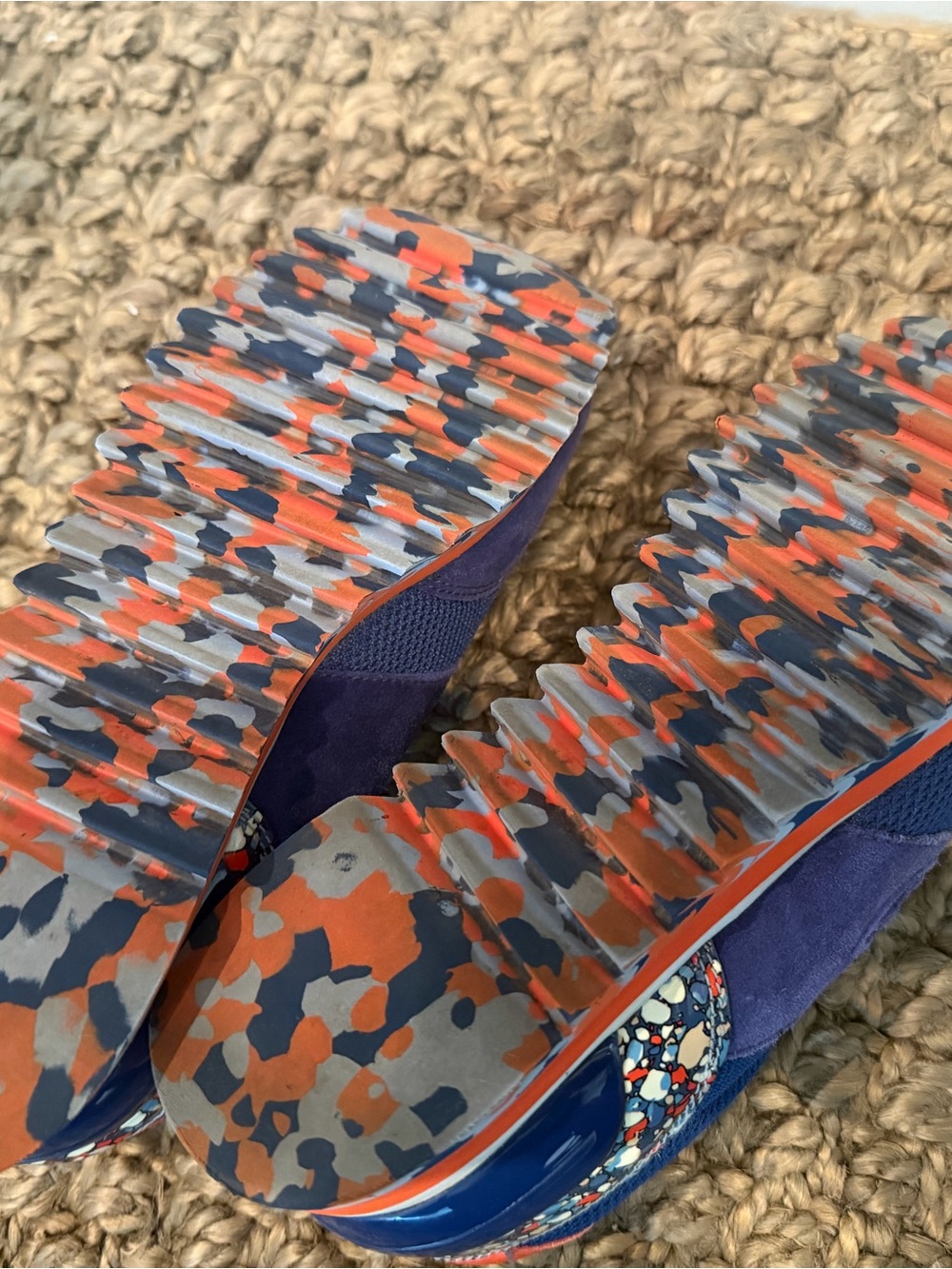 Women's Purple & Orange Suede Mesh Sneakers. Tory Burch $239 - Picture 6 of 8